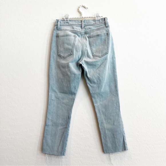 Current/Elliott Women’s Cropped Straight Leg Jeans Raw Hem Light Wash Stretch 24 - Picture 4 of 7